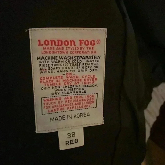 London Fog Jacket Men’s 38 Reg Gray Zip Up - Picture 5 of 10